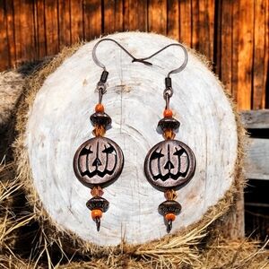 Hand Crafted Pumpkin Dangle Earrings